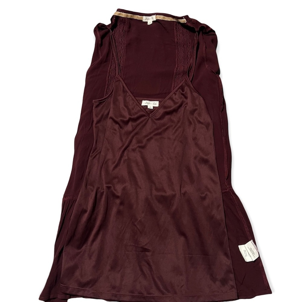 Skyler & Jade  cranberry /wine boho style dress Sz. Small • NWT - Picture 6 of 9